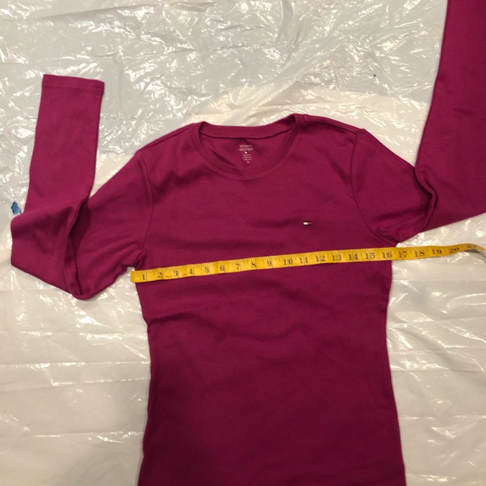 Tommy Hilfger long sleeve top In Raspberry. Size medium - Picture 6 of 15